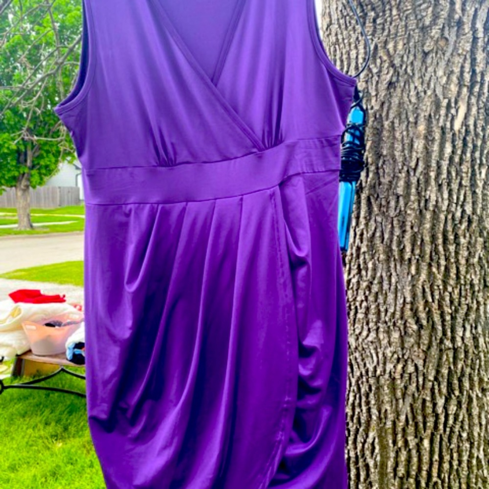 Purple polyester dress
